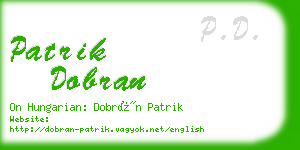 patrik dobran business card